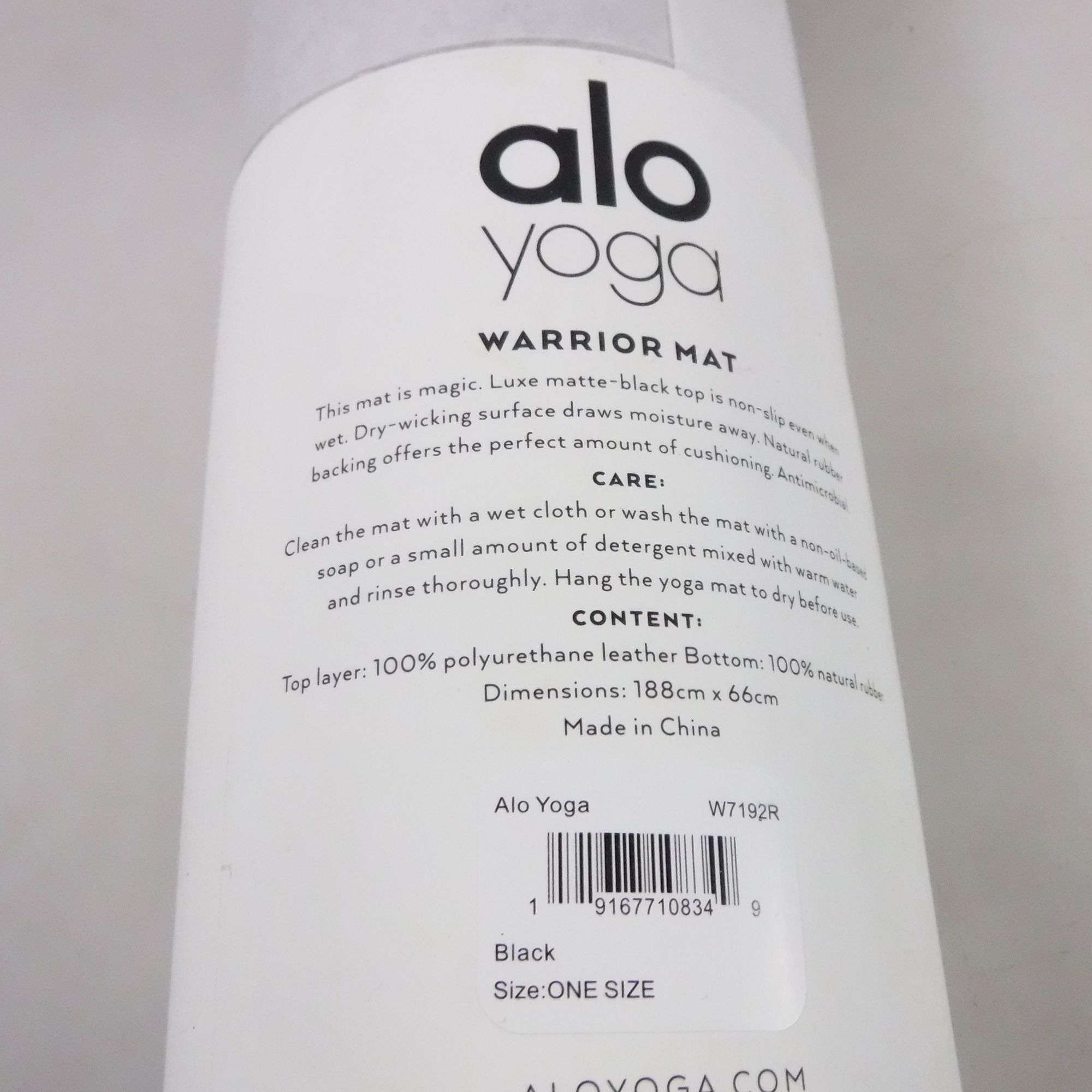 Alo Yoga Warrior Mat, No-Slip Sweaty Or Dry, Color: Black - Dutch Goat