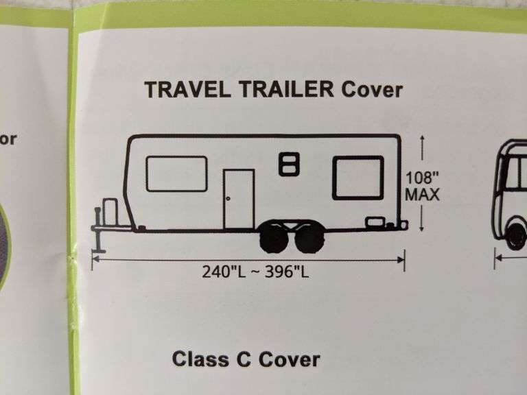 King Bird Travel Trailer RV Cover Grey No Wheel Covers Dutch Goat