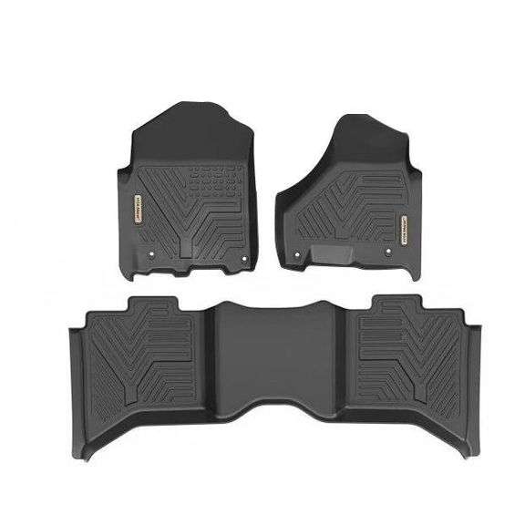 Black Floor Mat Set All Protection For 20192021 Ram 1500 Classic Crew Cab & 20122018 Dodge Ram