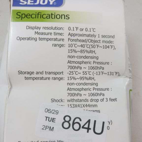 Sejoy Infrared Forehead Thermometer Dutch Goat