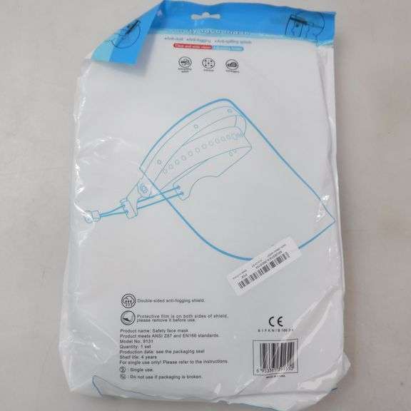 thumbnail image 2 of WeCare Face Shield Blue Eyeglasses Frame - Full Face Protection - Pack Of 2 (Includes Cleaning Cloth 2 of 11