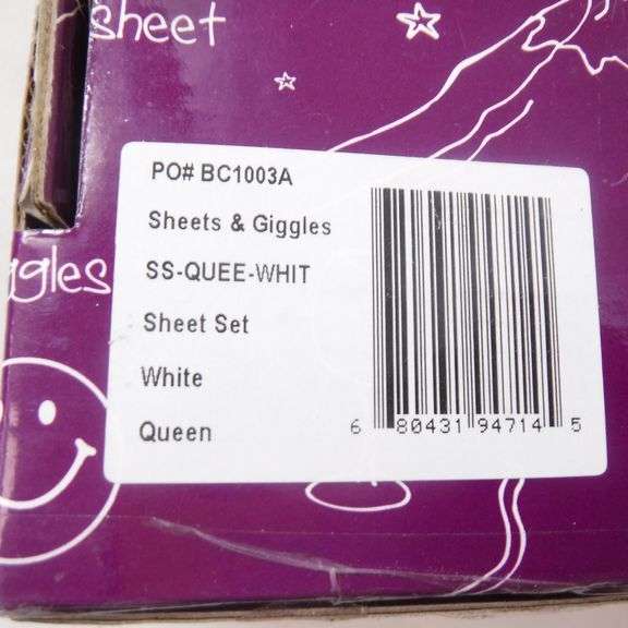 Sheets & Giggles 100 Eucalyptus Lyocell Sheet Set, Queen, White