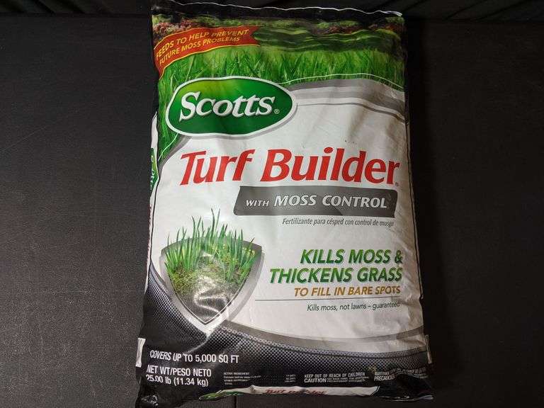 Scotts Turf Builder With Moss Control 25lb Bag Dutch Goat