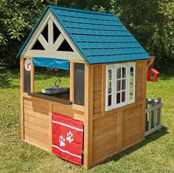 KidKraft Lakeside Bungalow Playhouse 4ft L x 5ft 7" W x 5ft 3" H Made