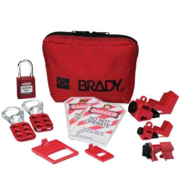 Brady Lockout/Tagout Bag (Electrical) Two 1.5" Shackle Padlocks, 2