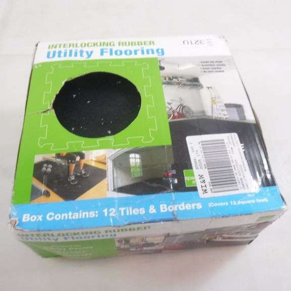 Apache Mills 12 Pack Of 0.375" x 12" x 12" Black With Gray Specks Color