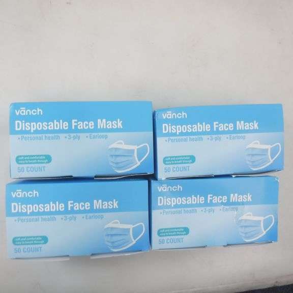 4 Boxes Of 50 Vanch 3 Ply Personal Disposable Face Maks Dutch Goat