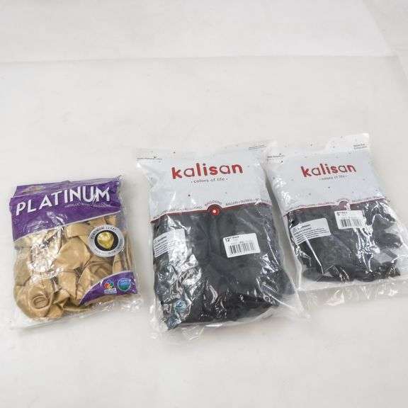 Assortment Of Balloons Kalisan Balloon 12" Black Color 100/Pack and