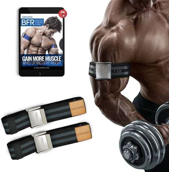 2 Fasce Per Occlusion Training X Model, Larghe 5,1 Cm, In Nylon Con Fibbia A Sgancio Rapido, Per Cosce E Braccia