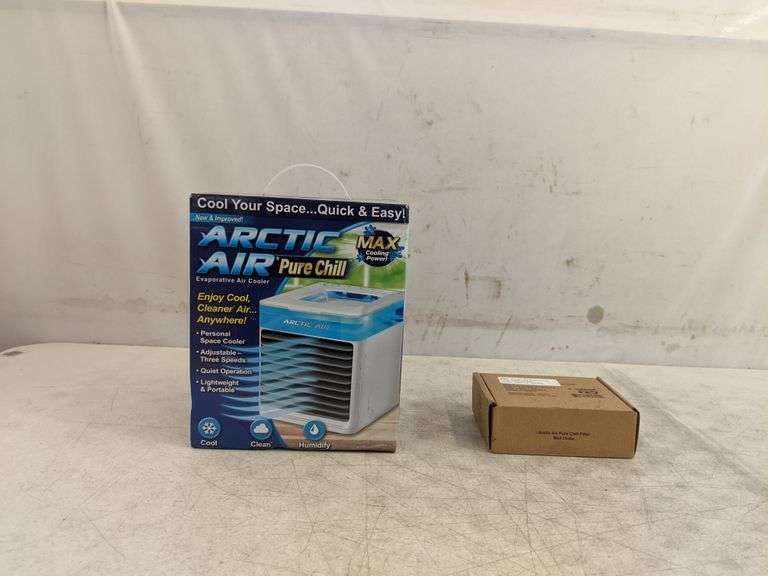 Assortment of 2 Arctic Air Pure Chill Evaporative Air Cooler and Filter