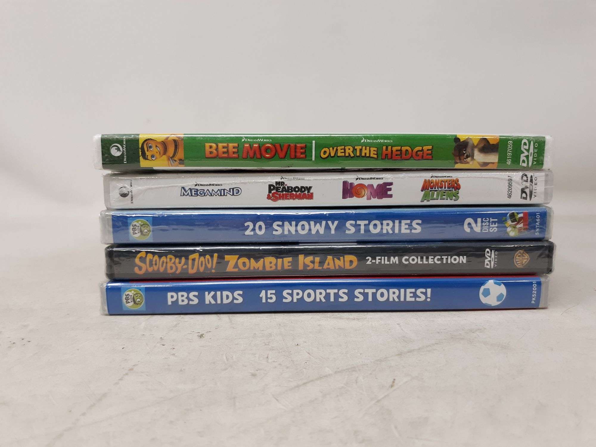 Assortment of 5 Children's Collection Packed DVD Movies - Assorted