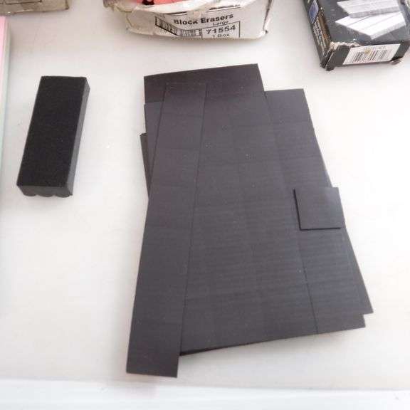 Assortment Of Office Supplies 2X Boxes Of Block Erasers 40/Box