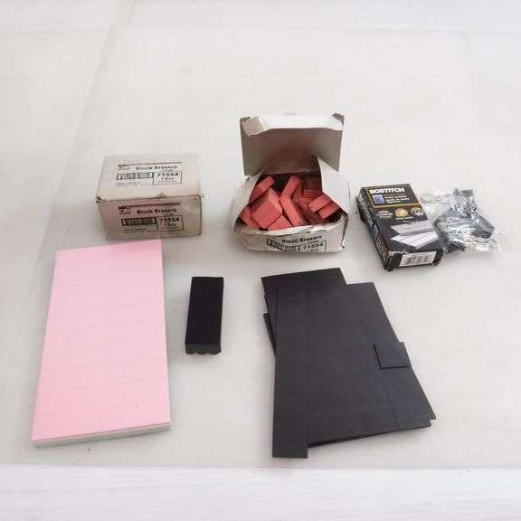 Assortment Of Office Supplies 2X Boxes Of Block Erasers 40/Box