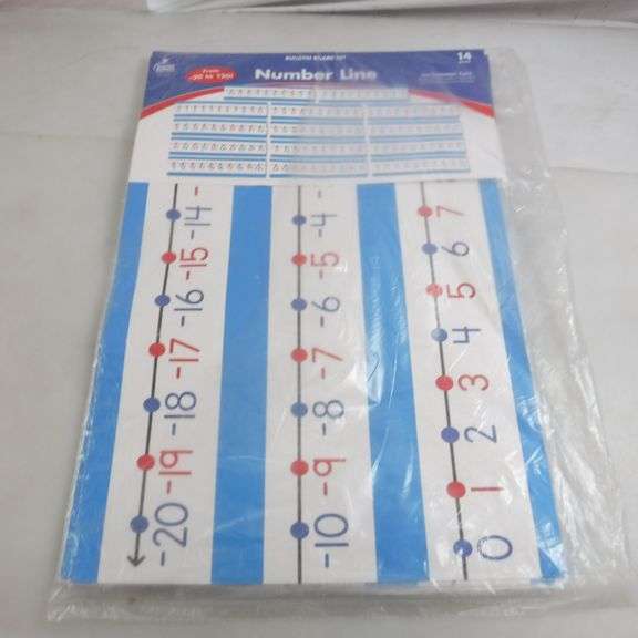 Carson Dellosa Number Line Bulletin Board Set Border Strips With Color