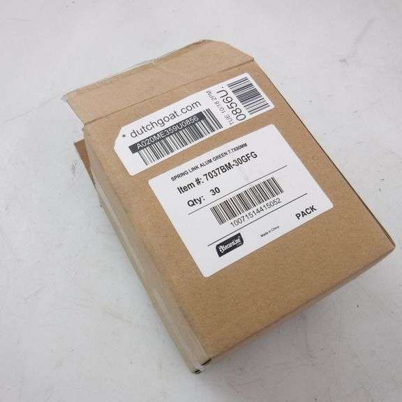 Box Of 30: SecureLine Spring Link Green Carabiners - Dutch Goat