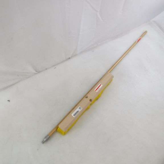 Tough Guy 24 in Sweep Face Push Broom Head, Soft, Natural, Black 4KNA3 Tough Guy 24 in Sweep Face Push Broom Head, Soft, Natural, Black 4KNA3