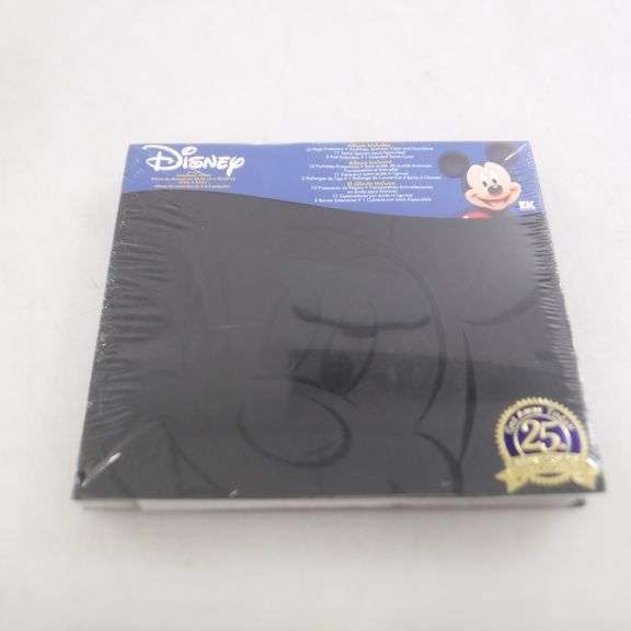 Disney Black Embossed Mickey Scrapbook Album 8" X 8" Includes 10
