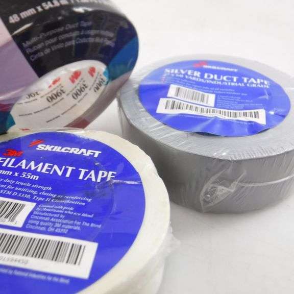 Assortment Of Duct Tape One Red 3M MultiPurpose Duct Tape Roll and