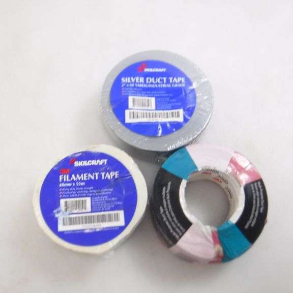 Assortment Of Duct Tape One Red 3M MultiPurpose Duct Tape Roll and