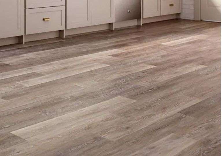 Trafficmaster Brushed Oak Taupe 6 in. W x 36 in. L Grip Strip Luxury