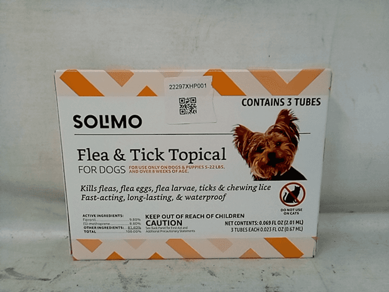 Solimo Flea and Tick Topical Treatment for Dogs for Small Dogs (522