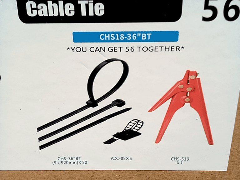 CHS Super Heavy Duty Cable Tie CHS18 36 BT 56 Qty Dutch Goat