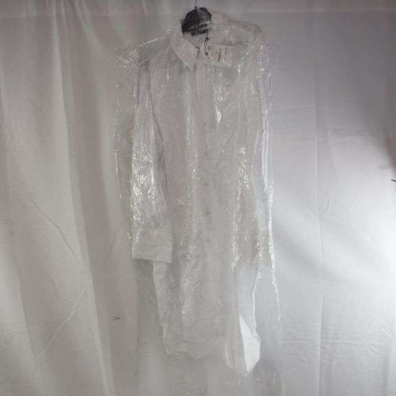 Zara White Long Sleeve Shirt Dress Women's L - Dutch Goat