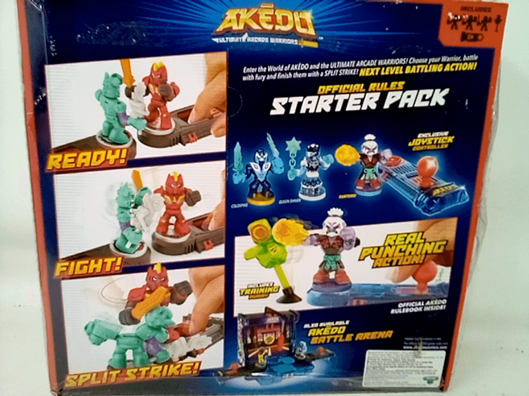 Akedo - Ultimate Arcade Warriors Versus Pack Mini Battling Action Figures - Ready, Fight, Split Strike - Epic POWERCORN VS KRAGNOX,Multicolor,14271, For Ages 6+ years price in UAE | Amazon UAE