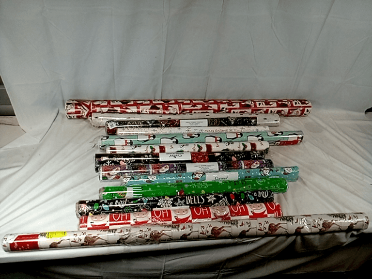 Assortment of 13 Seasonal Gift Wrap Rolls Assorted Designs Dutch Goat