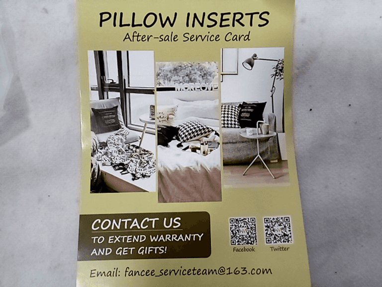 White Pillow Inserts Vacuum Sealed Dutch Goat