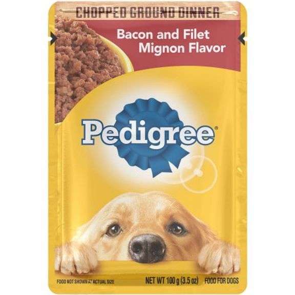 Pedigree Chopped Ground Dinner Bacon and Filet Mignon Flavor Adult Wet