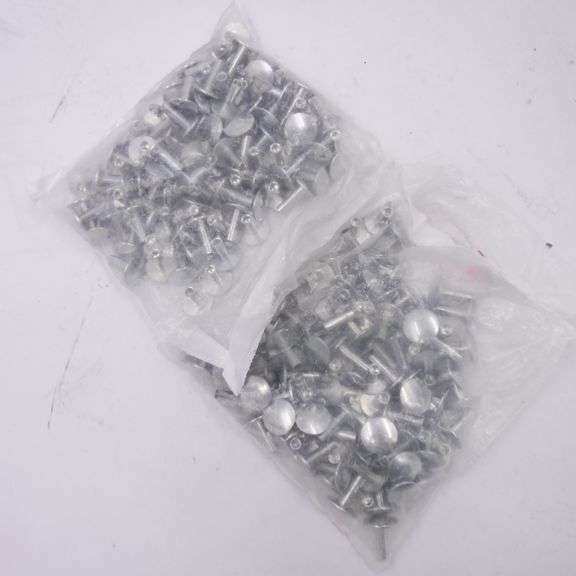 200 Pieces 1/4" x 3/4" Steel SemiTubular Rivets, Zinc Plated Dutch Goat