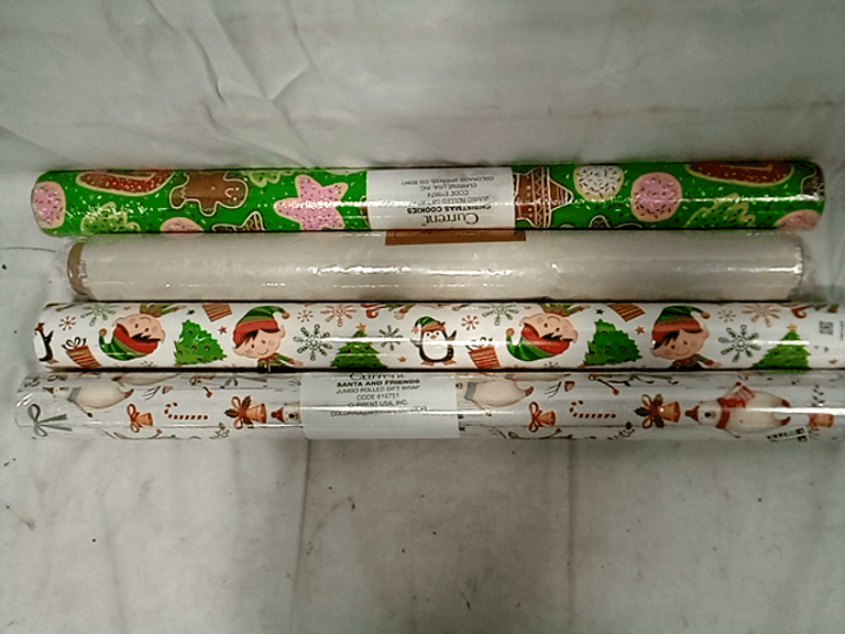 Assortment of 4 Seasonal Gift Wrap Rolls Assorted Designs Dutch Goat