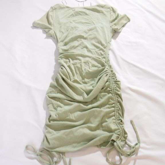 Princess Polly Naive Short Sleeve Mini Dress Sage Size 4 - Dutch Goat