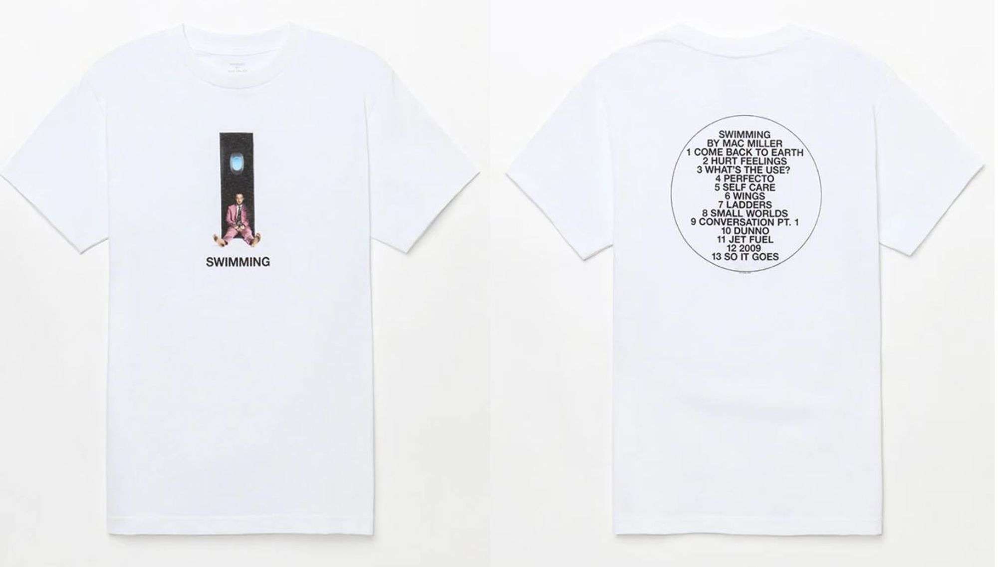 Pacsun Mac Miller Swimming White T-Shirt Men's Medium
