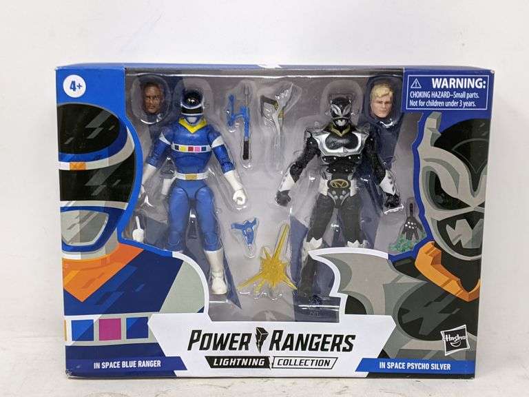 Power Rangers Lightning Collection In Space Blue Ranger Vs Silver Psycho Ranger Action Figure 2 Pack