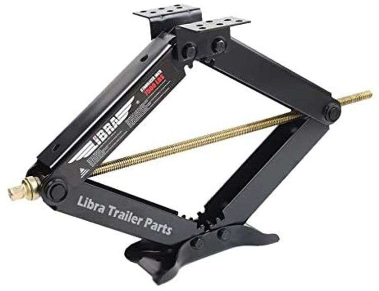 2Pcs Scissor Jack, 6500 Lb * 2, Leveling Scissor Jacks Set With Handle Rv Trailer Stabilizer For Trucks Cars Sedans Station Wagon 6500lb