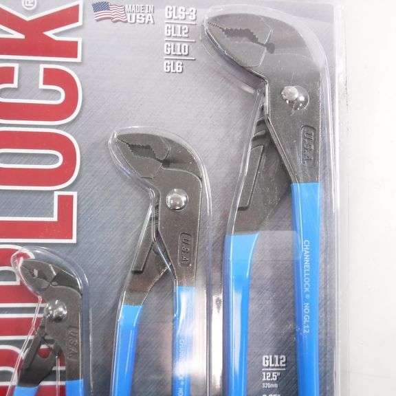 Channellock Griplock 3 Piece Offset Tongue And Groove Plier Set Dutch