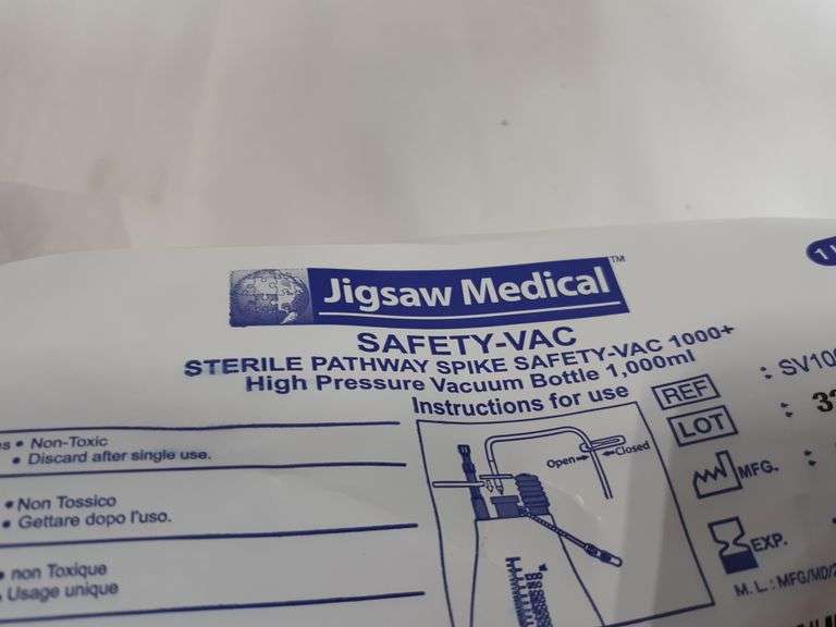 Jigsaw Medical SafetyVac Sterile Pathway Spike SafetyVac 1000+ High