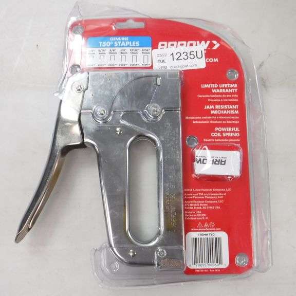 Arrow T50 Heavy Duty Manual Staple Gun, Chrome Dutch Goat