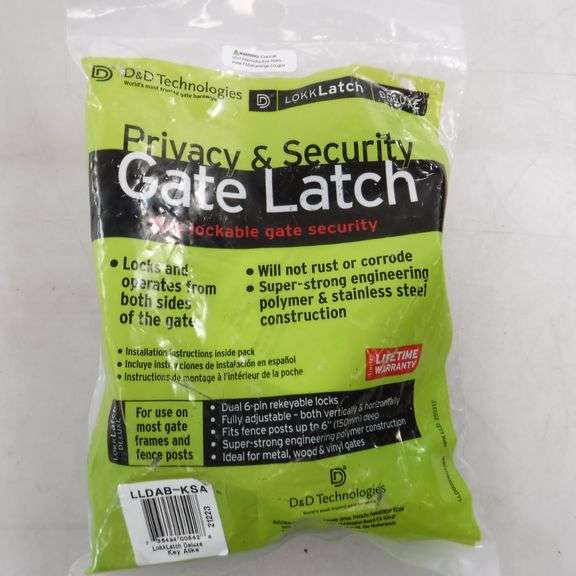 D&D Technologies LLDABKSA LOKKLatch KEY Lockable Security GATE LATCH Dutch Goat