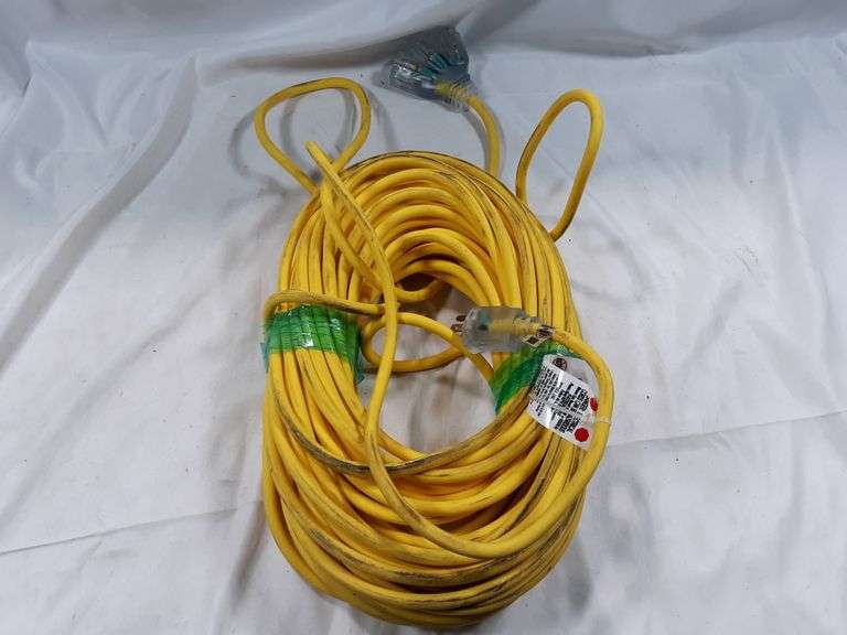 Three-Head Extension Cord - Yellow, Unsure of Size - KB-15106