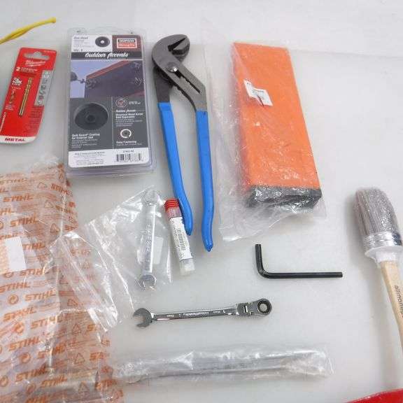 Assortment Of Tools Stihl Parts Kit; Channel Lock Pliers; 10" Smooth