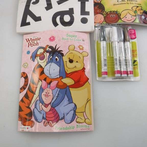 Assortment Of Coloring Activities: 8 Pack Jumbo Crayola Crayons, Winnie ...