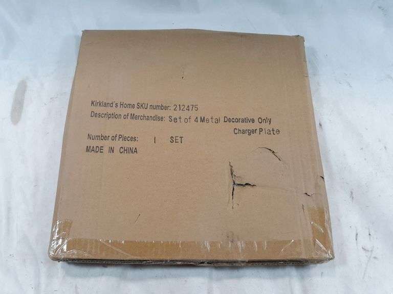 Kirkland's Metal Decorative Only Charger Plate Pack 4 Pack Dutch Goat