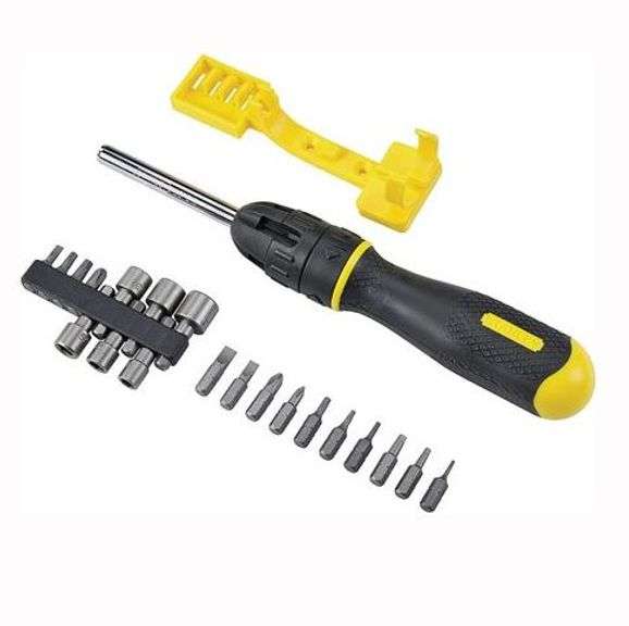 Stanley Ratcheting Screwdriver 20 Piece Set Multi Bit Drive Dutch Goat