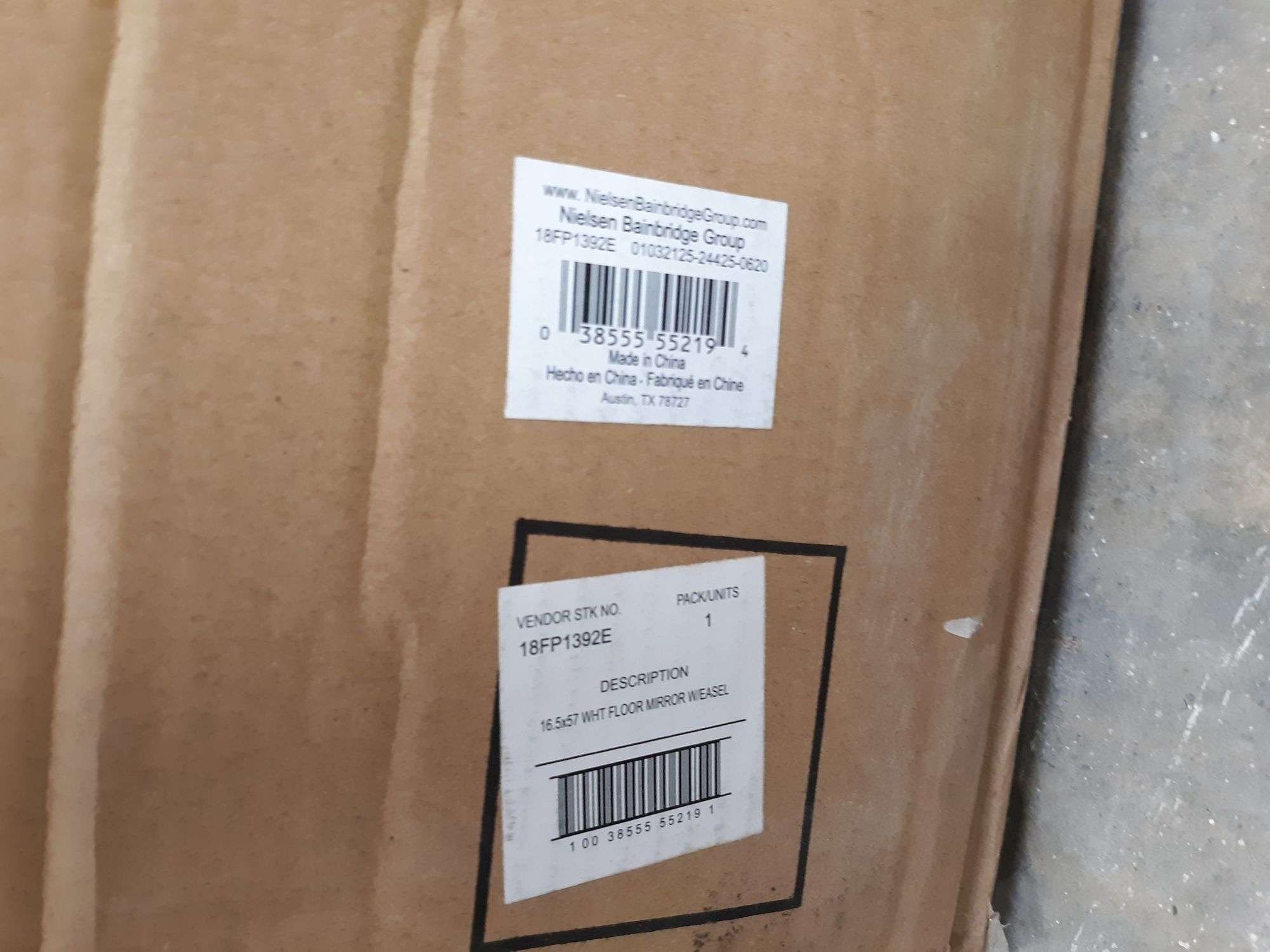 Nielsen Bainbridge Group Floor Mirror with Easel - White, 16.5