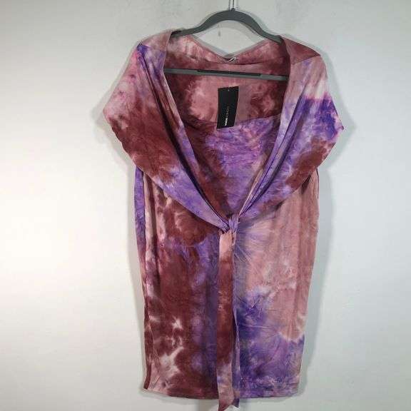 Women's Fashion Nova Mayra Cut Out Midi Dress in Tie Dye Pink/Purple -1X -  Dutch Goat