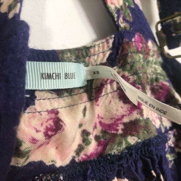 open lace back dress Kimchi Blue Blue Floral Rayon Babydoll Dress  Spacedust