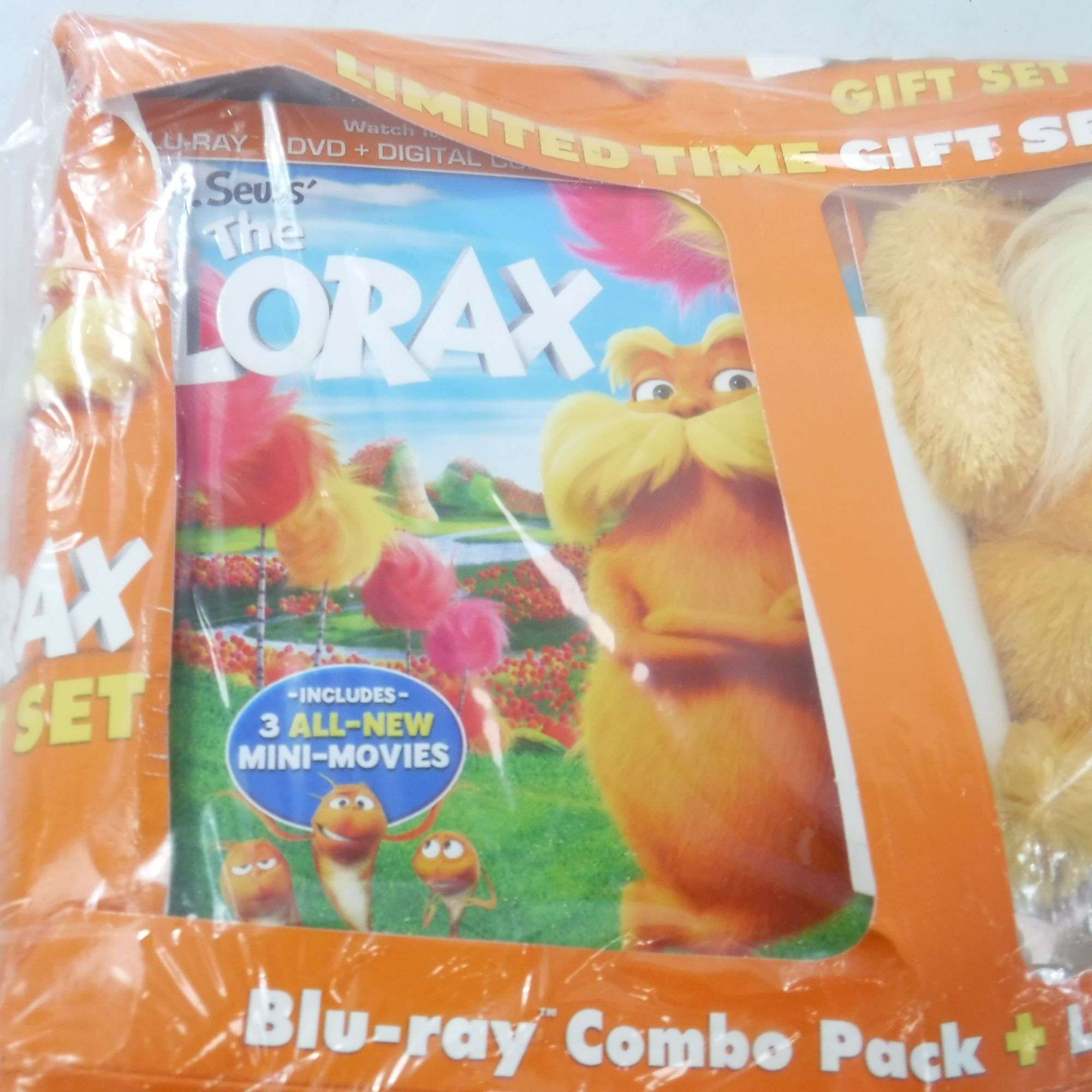 Dr Seuss The Lorax Blu-Ray + DVD Limited Time Gift Set With Lorax